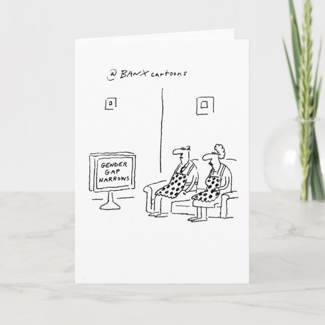 Carte de voeux sur les écarts hommes-femmes (Devant)