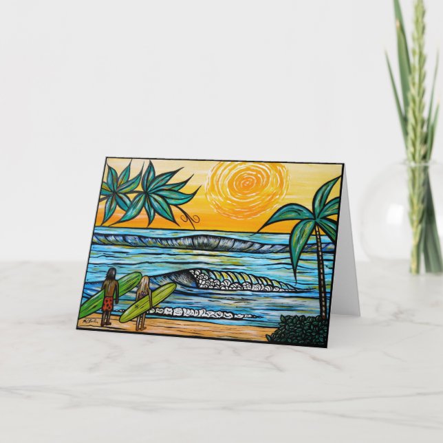 Carte de voeux surf (Devant)