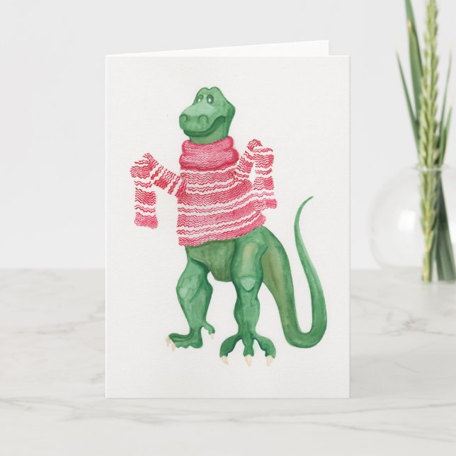 Carte de voeux Sweatersaurus-Rex (Devant)