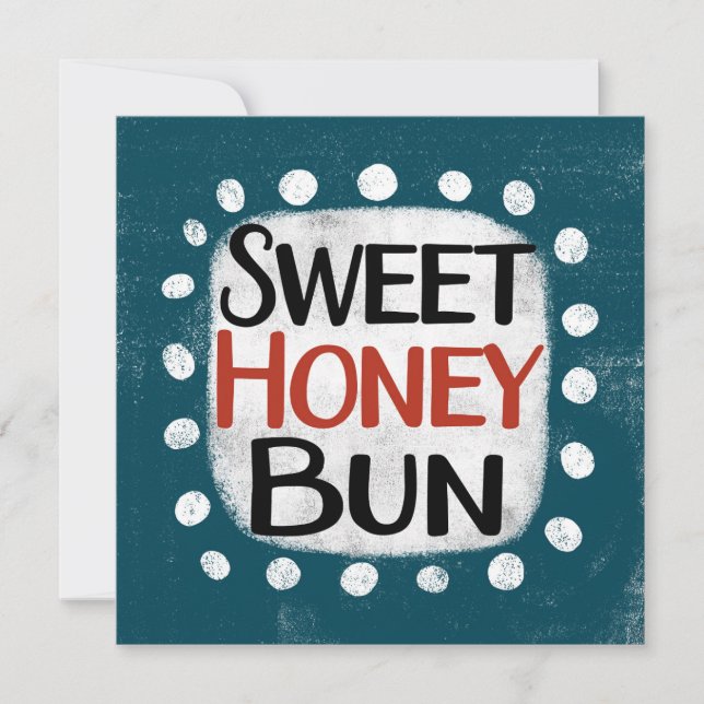 Carte de voeux Sweet Honey Bun (Devant)