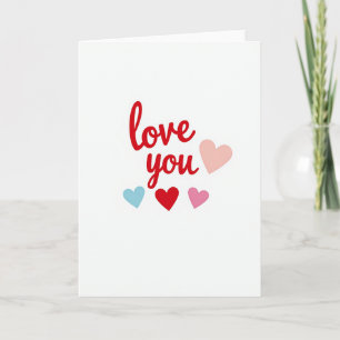 Carte de vœux Sweet Love You Hearts