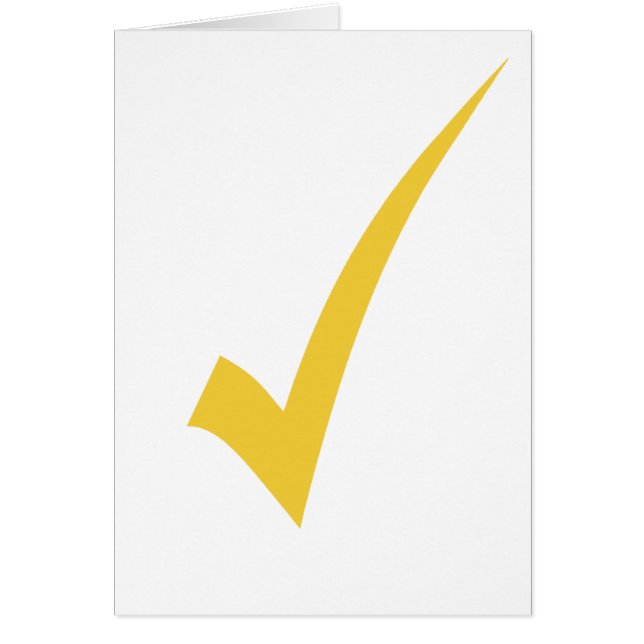 Carte de vœux symbole coche signe marque (Devant)