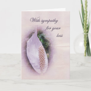 Carte de voeux Sympathy - Anthurium blanc