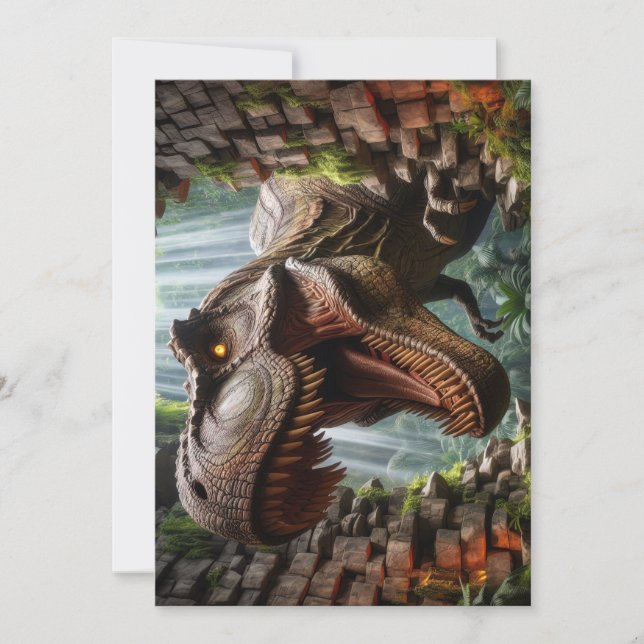 Carte de vœux T-Rex (Devant)