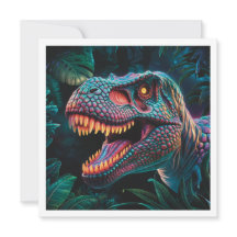 Carte de voeux T Rex Dinosaur Appartement