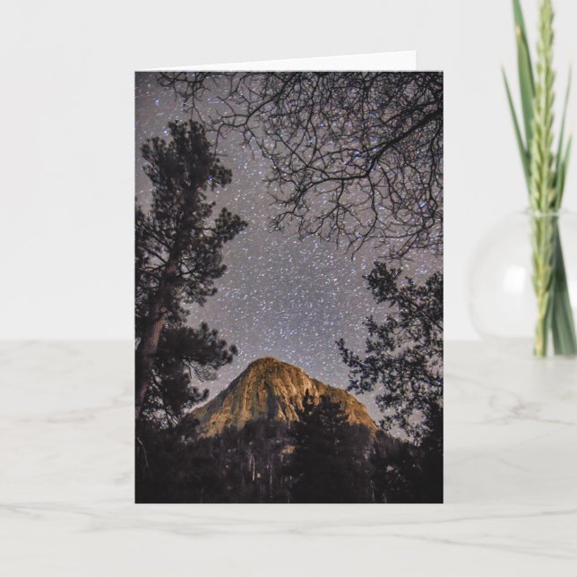 Carte de voeux Tahquitz Peak at Night (Devant)