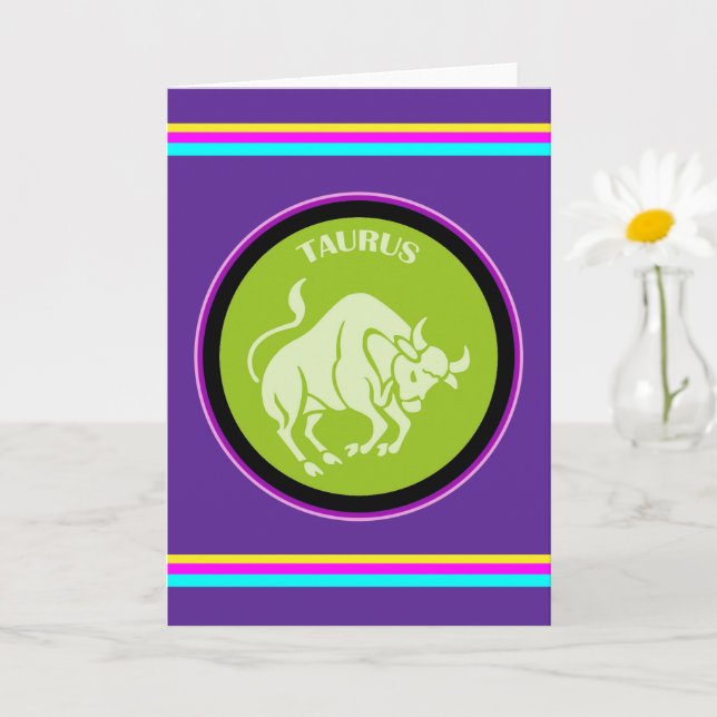 Carte de voeux Taurus (Petite plante)