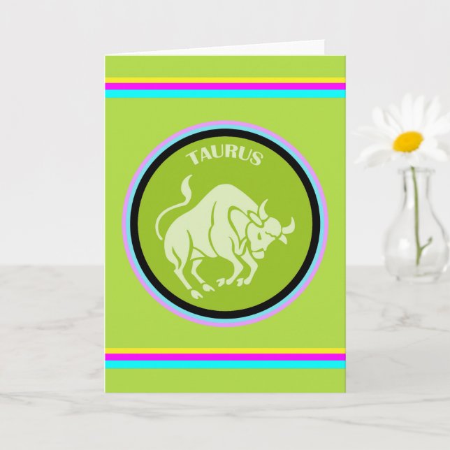 Carte de voeux Taurus (Petite plante)