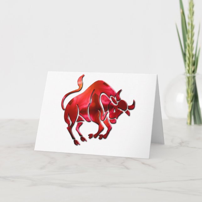 Carte de voeux Taurus Symbole (Devant)