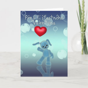 Carte de voeux tchécoslovaque du jour de valentine