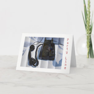 Carte de voeux téléphonique Vintage de la ligne de