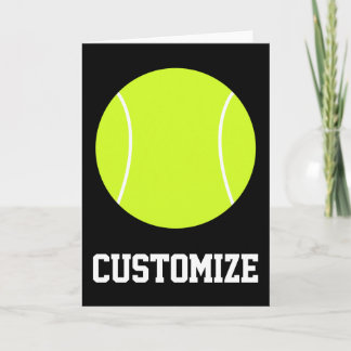Carte de voeux Tennis Ball personnalisée Texte et