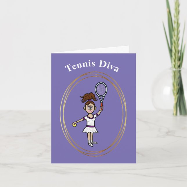 Carte de voeux Tennis Diva Compliment (Devant)