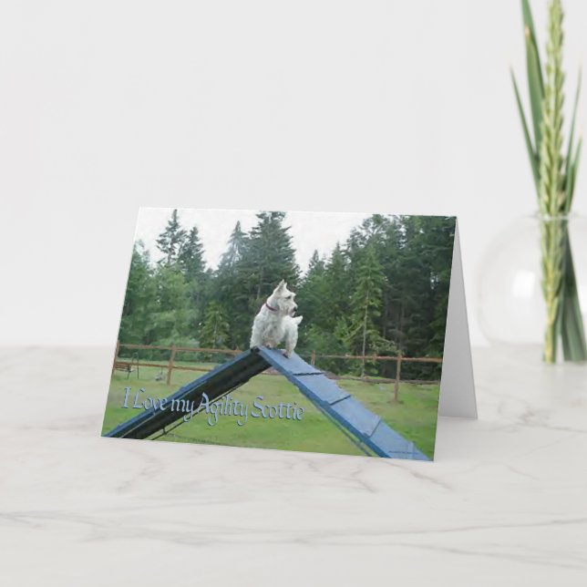 Carte de vœux Terrier Écossais (Devant)