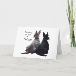 Carte de vœux Terrier Écossais