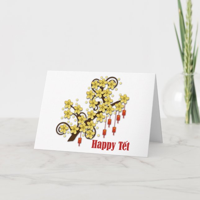 Carte de voeux Tet Hoa Mai (Devant)