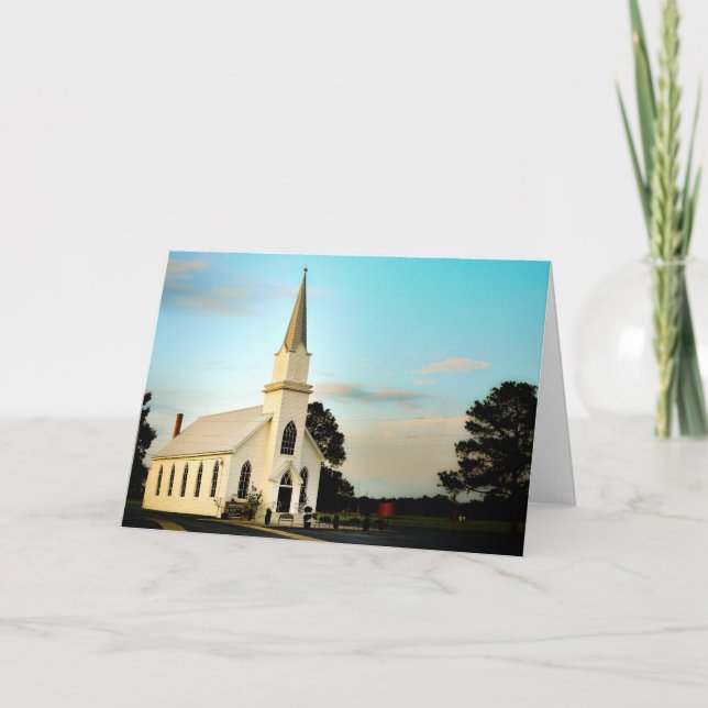 Carte de voeux - Texas Country Church (Devant)