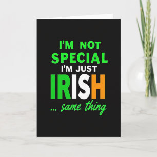 Carte de vœux texte Couleurs Irlandaises
