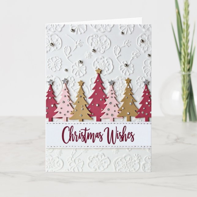 Carte de vœux texturée pour Noël (Devant)