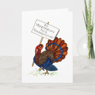 Carte de voeux Thanksgiving Turkey