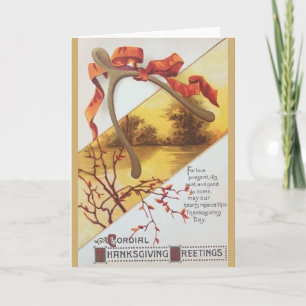 Carte de voeux Thanksgiving vintage