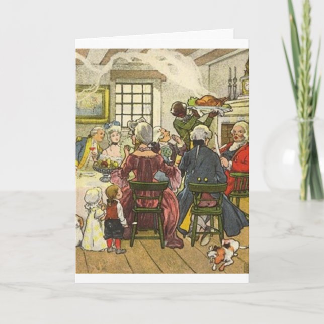 Carte de voeux Thanksgiving vintage (Devant)