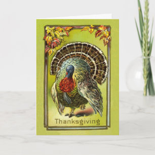 Carte de voeux Thanksgiving vintage