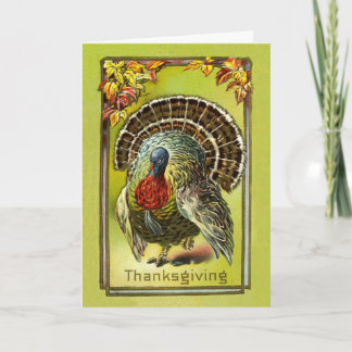 Carte de voeux Thanksgiving vintage