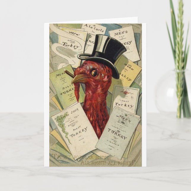 Carte de voeux Thanksgiving vintage (Devant)