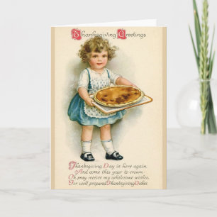 Carte de voeux Thanksgiving vintage