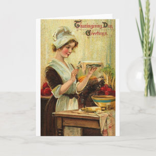 Carte de voeux Thanksgiving vintage