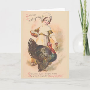 Carte de voeux Thanksgiving vintage