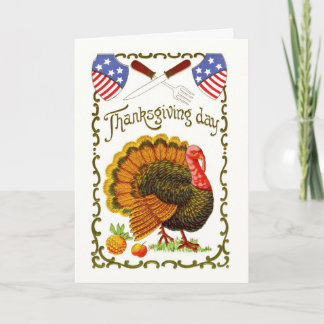 Carte de voeux Thanksgiving vintage