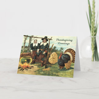 Carte de voeux Thanksgiving vintage