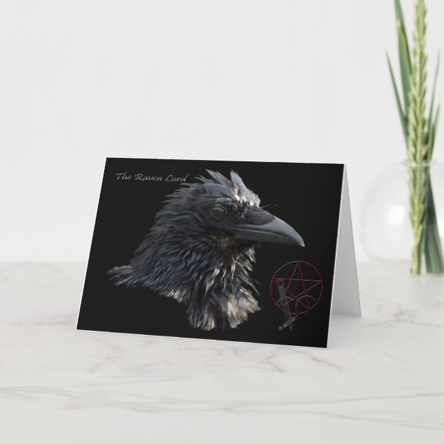 Carte de voeux "The Raven Lord" Raven Crow (Devant)