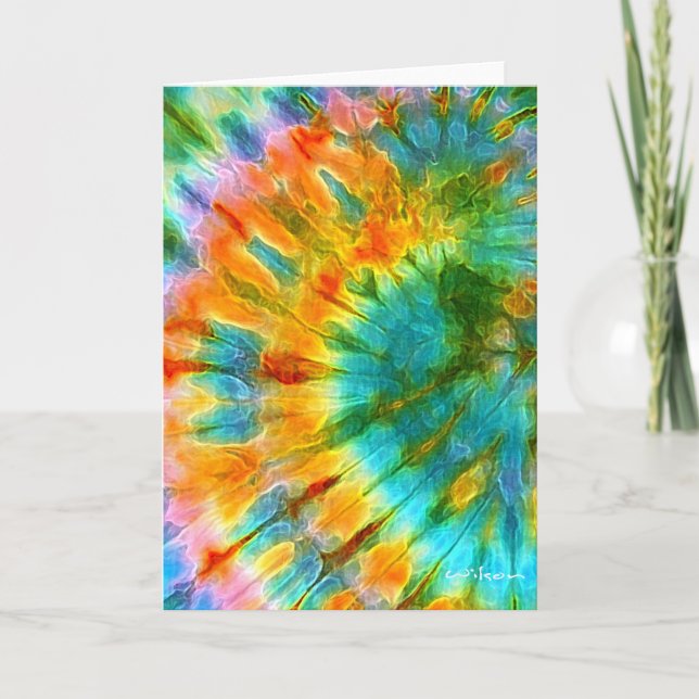 Carte de vœux Tie Dye (Devant)