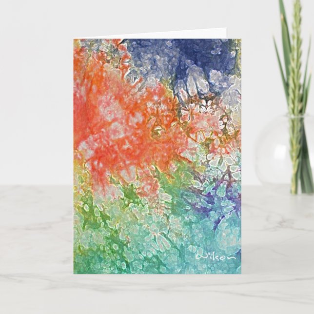 Carte de vœux Tie Dye (Devant)