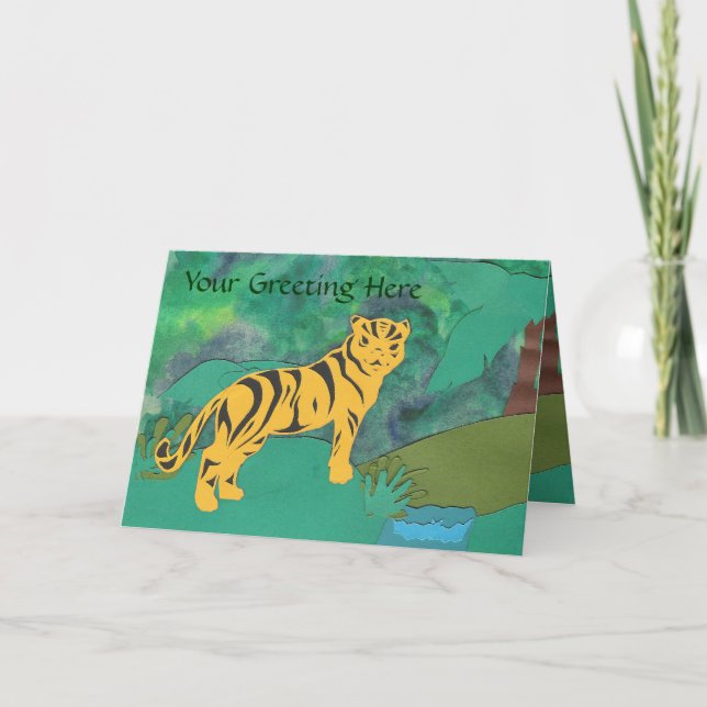 Carte de voeux Tiger (Devant)