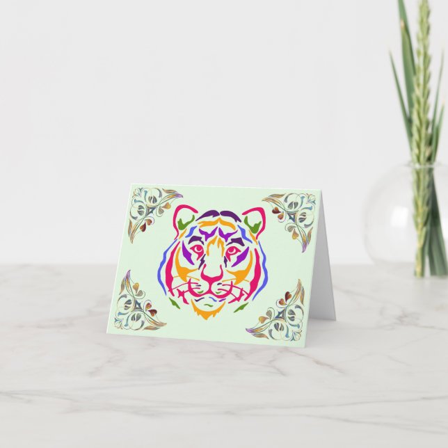 Carte de vœux Tigre (Devant)