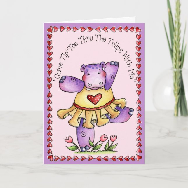 Carte de vœux Tip Toe (Devant)