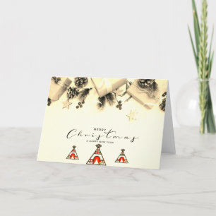 Carte de vœux Tipi Sepia Joyeux Noël