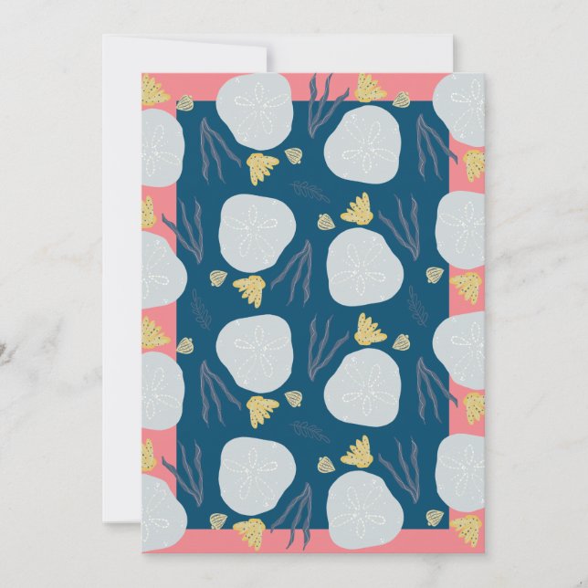 Carte de voeux tirée à la main des coquillages de  (Devant)