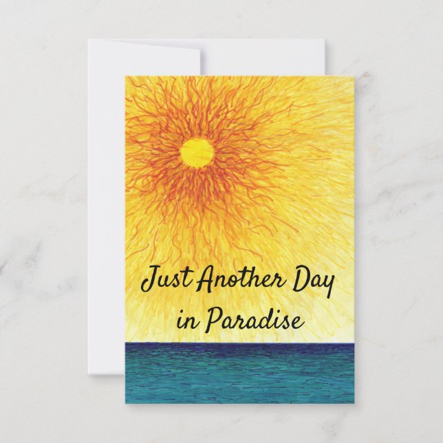Carte de voeux tirée à la main Sunny Day (Devant)