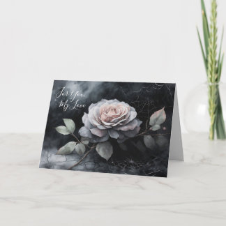 Carte de vœux Toile d'araignée et Rose