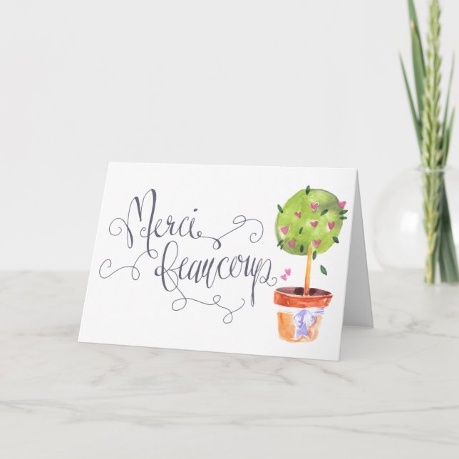 Carte de voeux Topiary de Merci Beaucoup Heart (Devant)