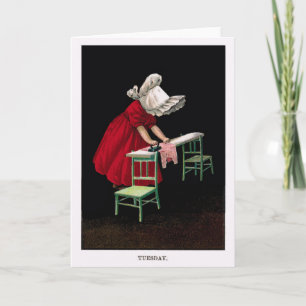 Carte de voeux tôt de Sue de capeline de mardi des