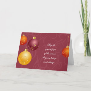 Carte de voeux tourbillonnant ornements de Noël