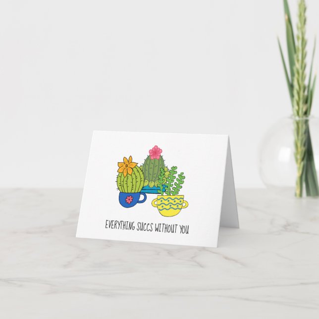 Carte de vœux Tout est nul sans vous (Devant)