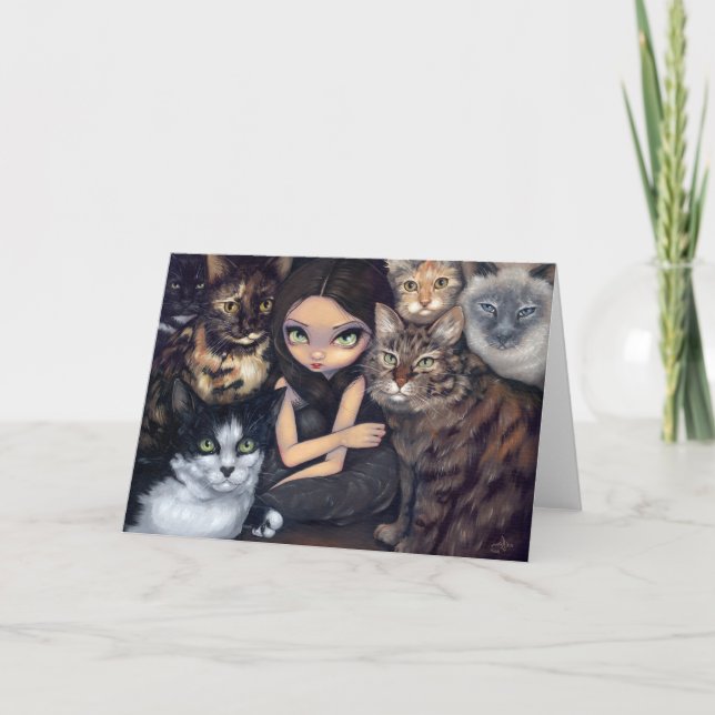 Carte de voeux "Tout sur les chats" (Devant)