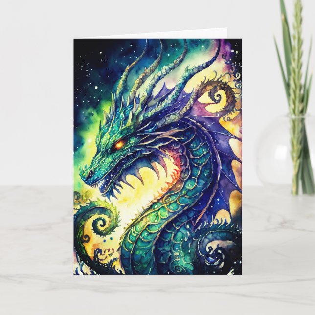 Carte de vœux toutes occasions du dragon celtique (Devant)